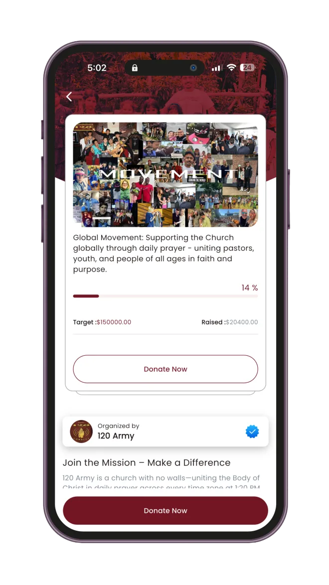 120 Army app screen