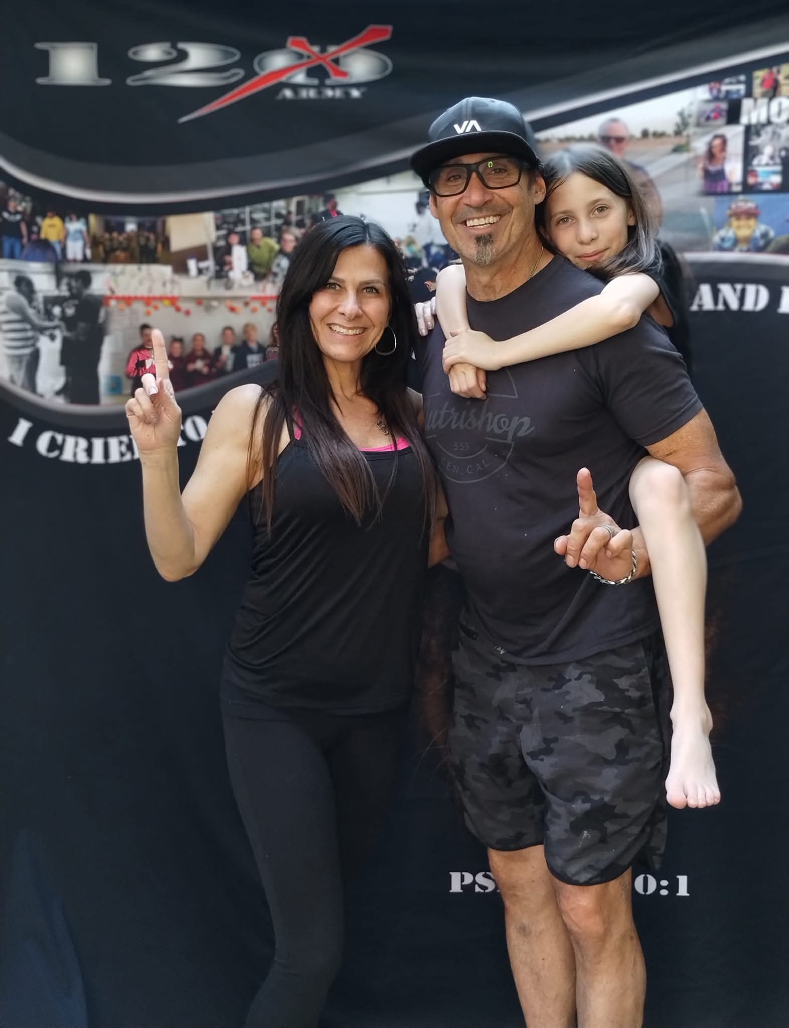 A family at a 120 Army event