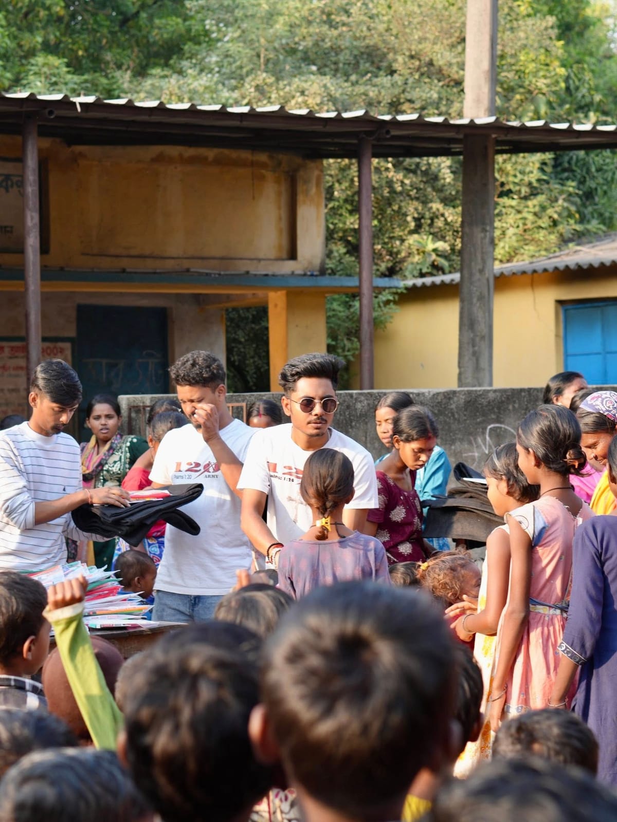 120 Army village and children support in India