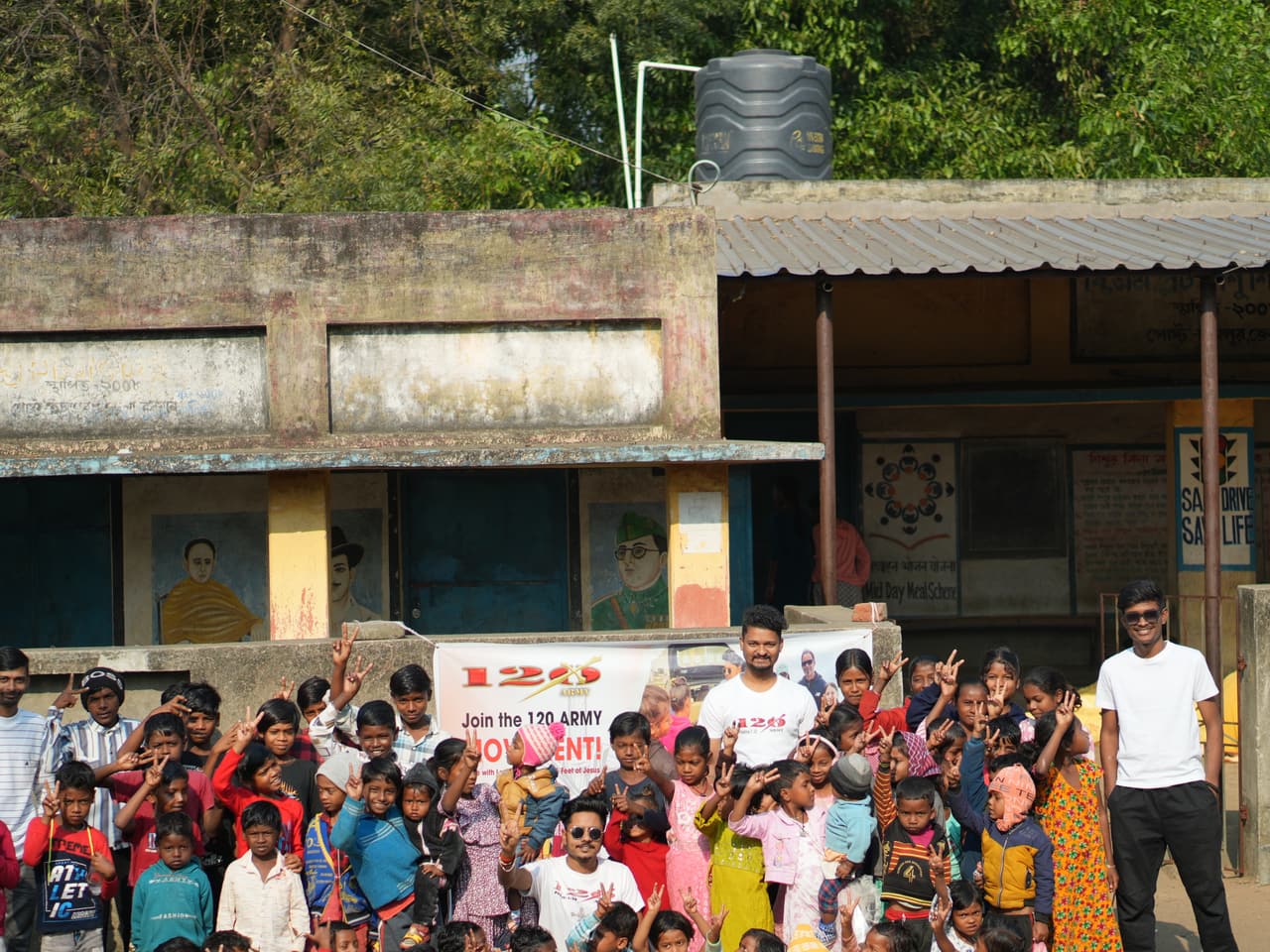 120 Army village and children support in India
