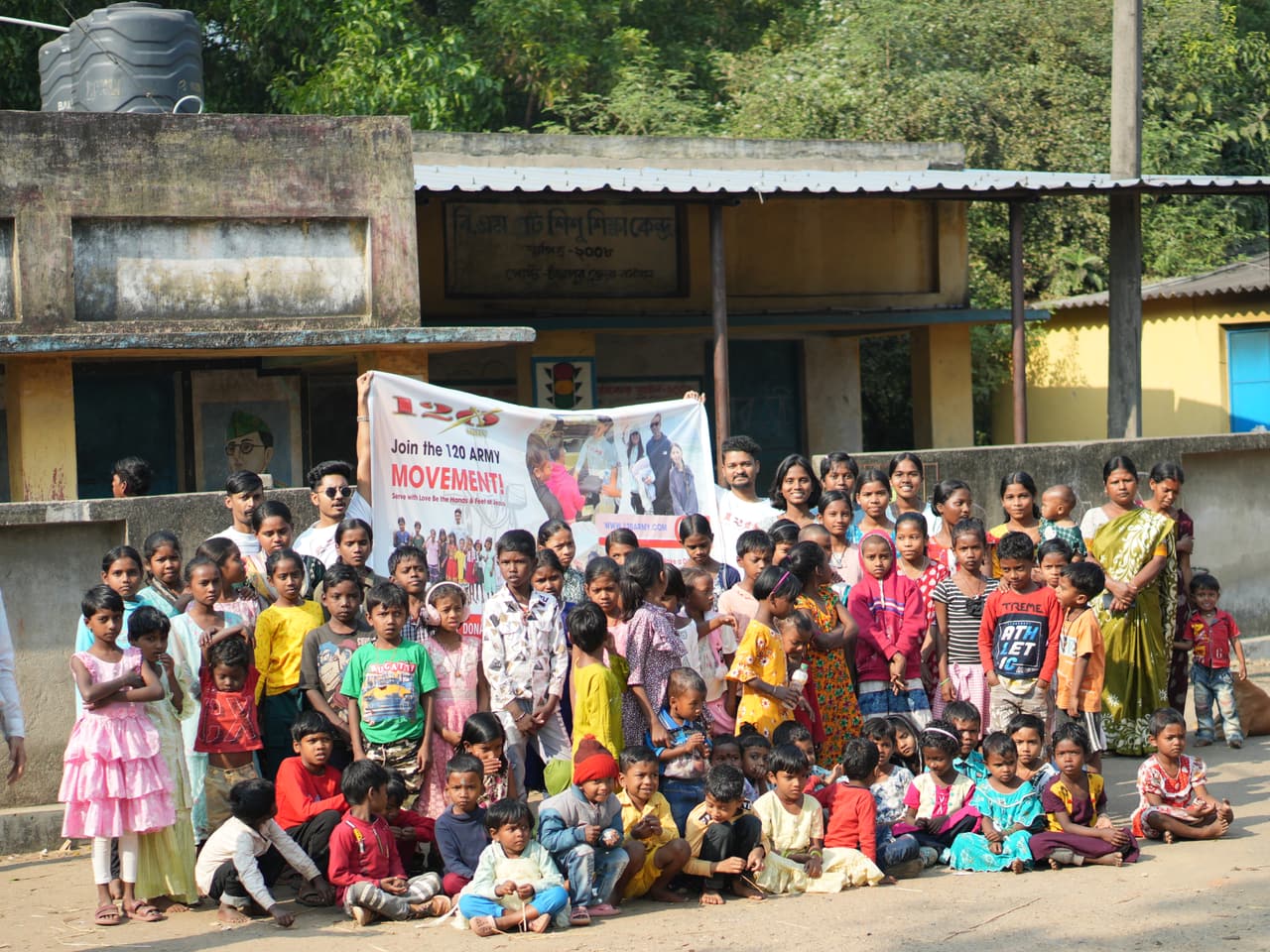 120 Army village and children support in India